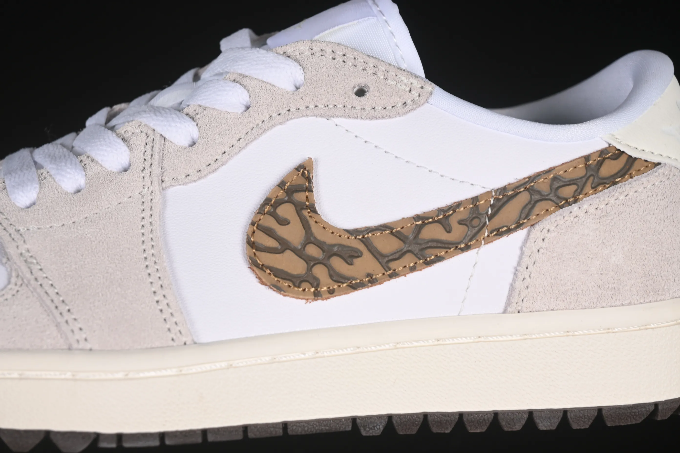 All categories Air Jordan Jordan series basketball shoes Air Jordan 1 Low Air Jordan 1 Low Golf AJ1 Joe 1 new golf version white gray gold color DD9315-116